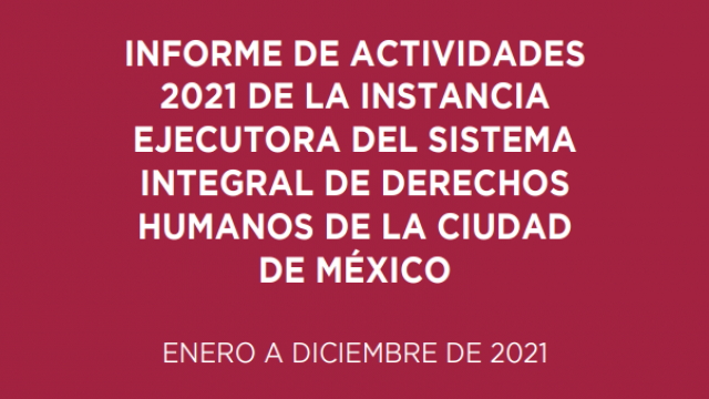 Informe de Actividades IESIDH 2021